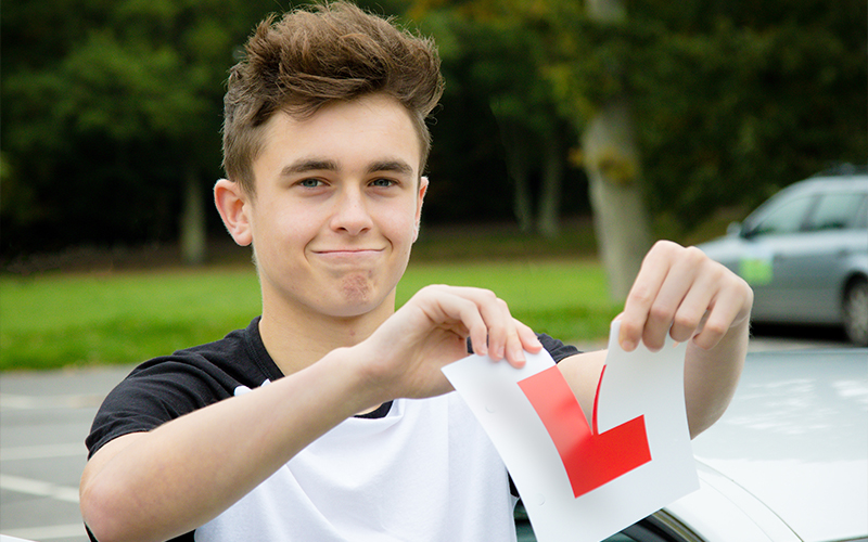 tearing up learner sign